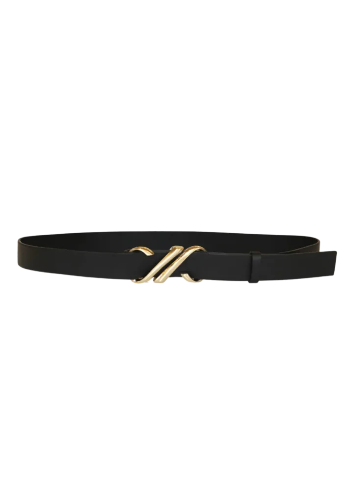 Monogram Belt In Shiny Calf - Black