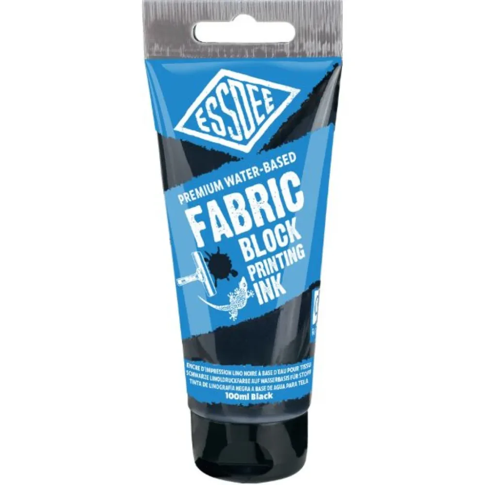Essdee Fabric Block Printing Ink - Black, 100ml