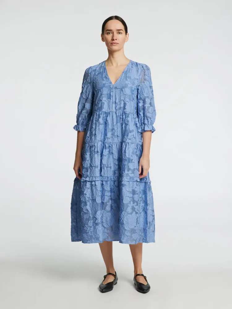 Sadie 3/4 Midi Dress B - Vista Blue - Bilde 3
