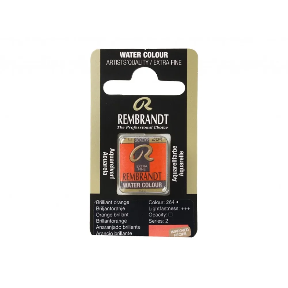 Rembrandt Akvarell Halfpan – Brilliant Orange 264