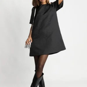 Bertine Bow Dress – Black