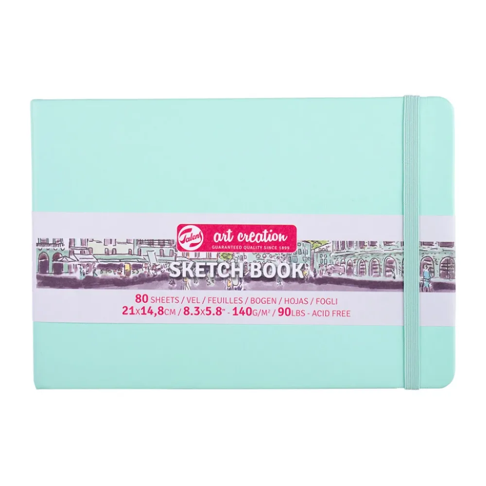 Art Creation Skissebok m/strikk 140g 21×14,8 – Fresh Mint