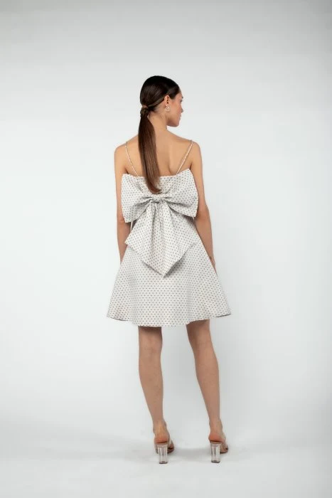 Bow Dress - Off White - Bilde 3