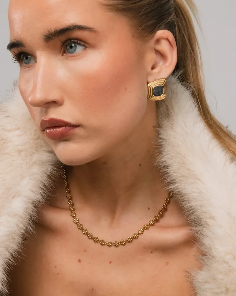 Frame Earrings - Gold - Bilde 3