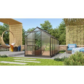 DRIVHUS VITAVIA VENUS 7500 MED SOKKEL ALU/POLY SVART 7,5M² DRIVHUS VITAVIA VENUS 7500 MED SOKKEL ALU/POLY SVART 7,5M²