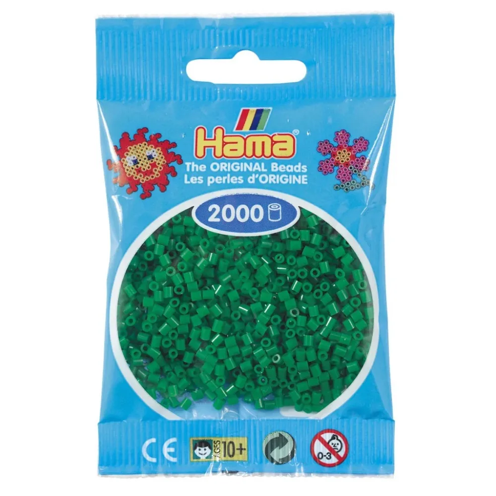 Hama Mini 2000stk – 10 Grønn