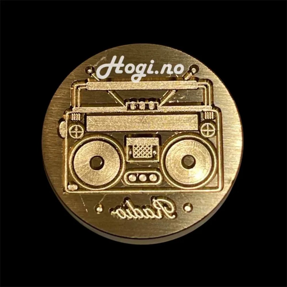 Lakkstempel- wax sealing coin - Radio 📻 - til lakkstempel segl
