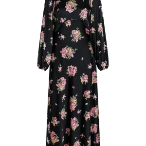 Ilba Flower Bunch Dress – Black