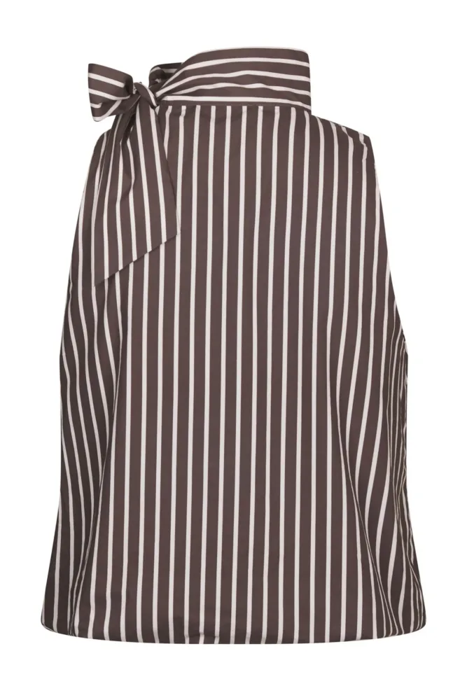 Veda Wide Stripe Top - Dark Brown - Bilde 2