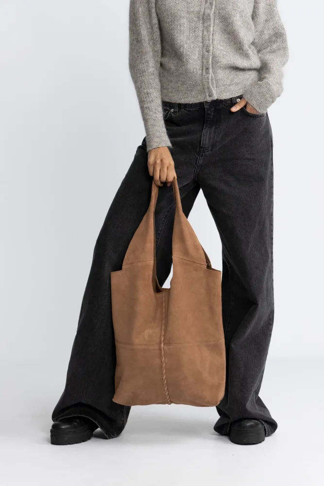 Suede Demi Bag - Brown - Bilde 3