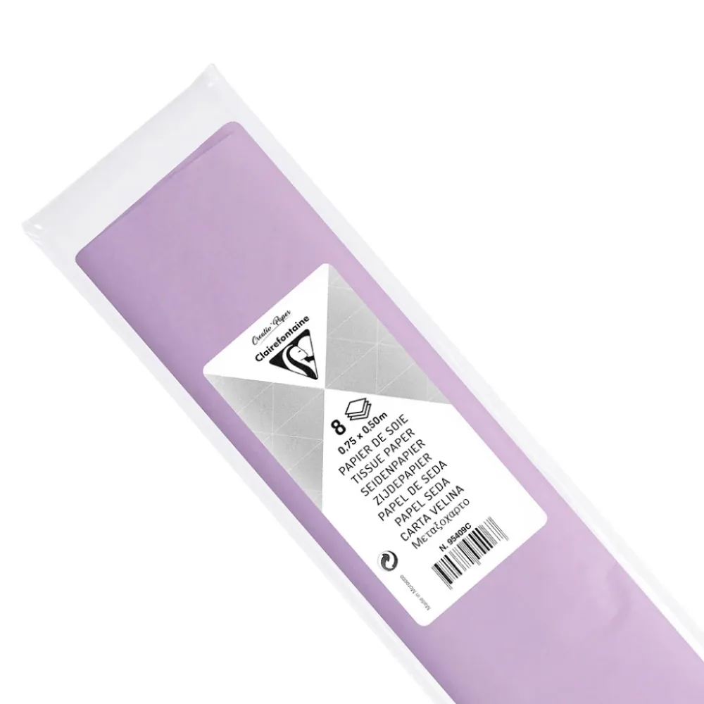 Clairefontaine Silkepapir 50x70cm 8ark - Lilla