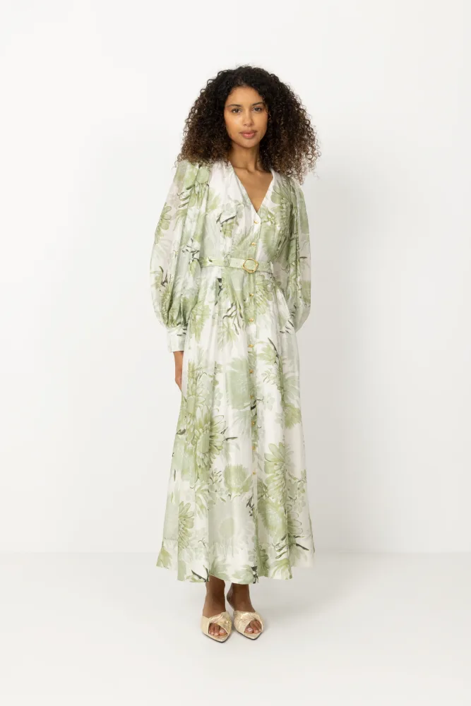 Reflector Shirt Dress - Olive Native Floral - Bilde 2