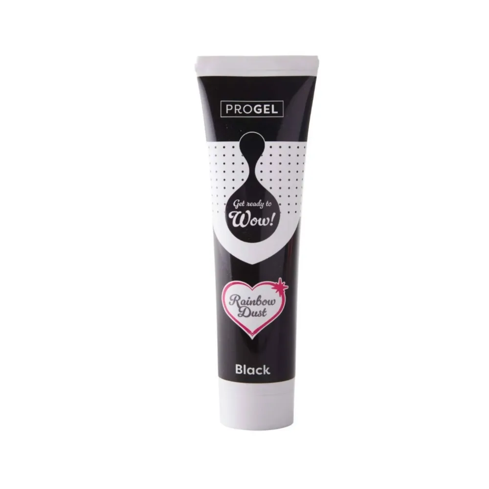 Stor tube med ProGel pastafarge, Svart, 100g Stor tube med ProGel pastafarge, Svart, 100g