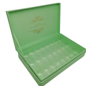 Makroneske, Firkantet, 24stk, Pastellgrønn Makroneske, Firkantet, 24stk, Pastellgrønn
