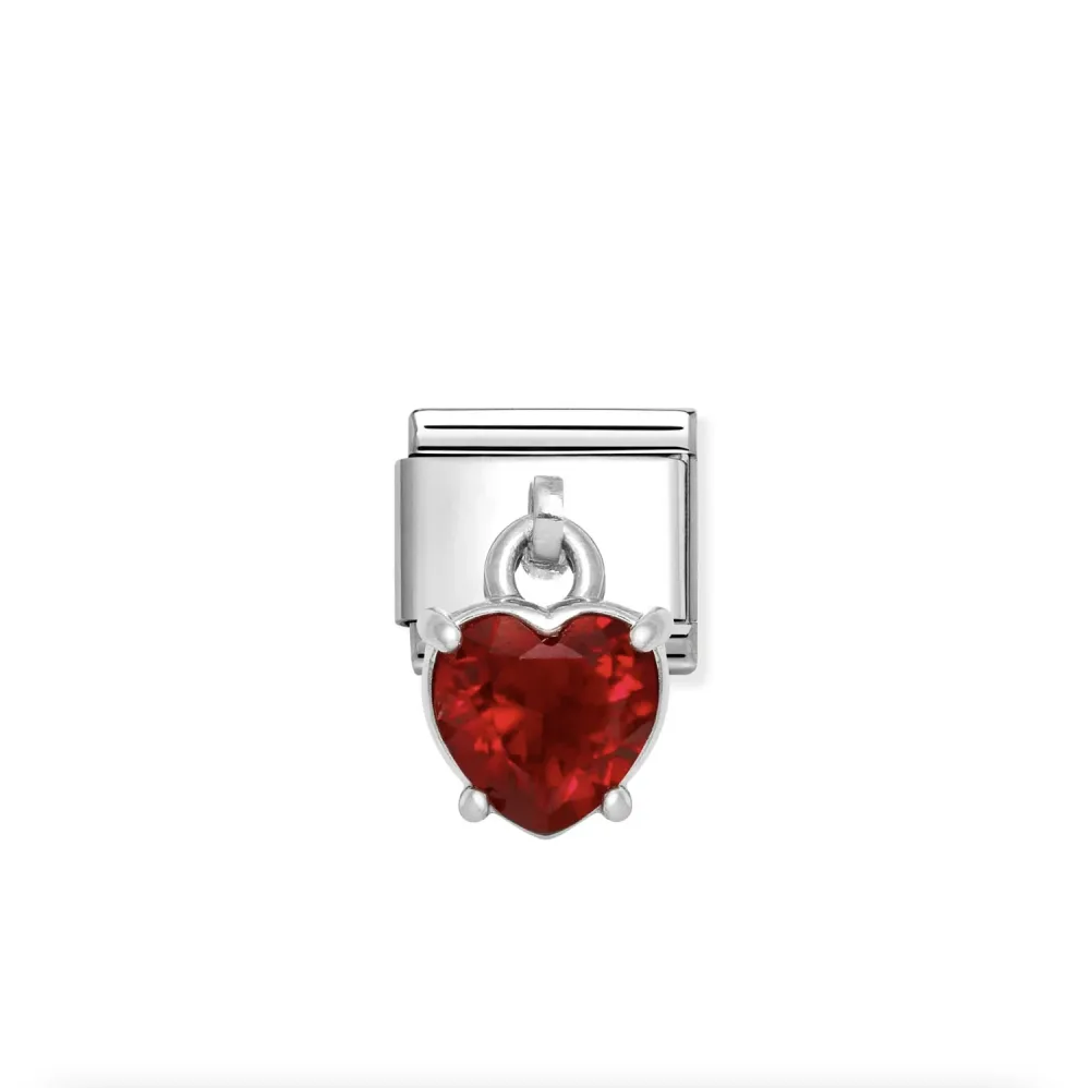 Nomination – LINK 925 Sterking silver & Zirconia CHARM HEART RED Nomination – LINK 925 Sterking silver & Zirconia CHARM HEART RED