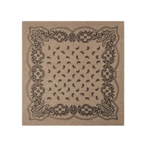 Adelina Paisley Knit Scarf – Beige Melange
