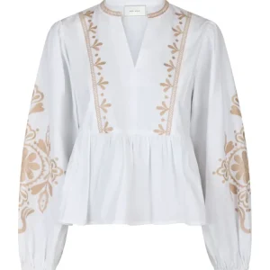 Ginia Emb Blouse – Off White