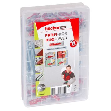 SORTIMENTBOKS FISCHER DUOPOWER PLUS KORTE/LANGE SKRUER