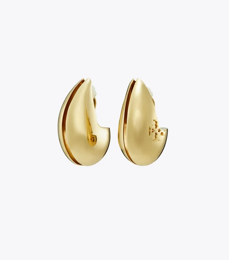 Wave Earrings - Light Brass