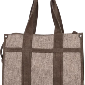 Cali Tote Herringbone – Truffle
