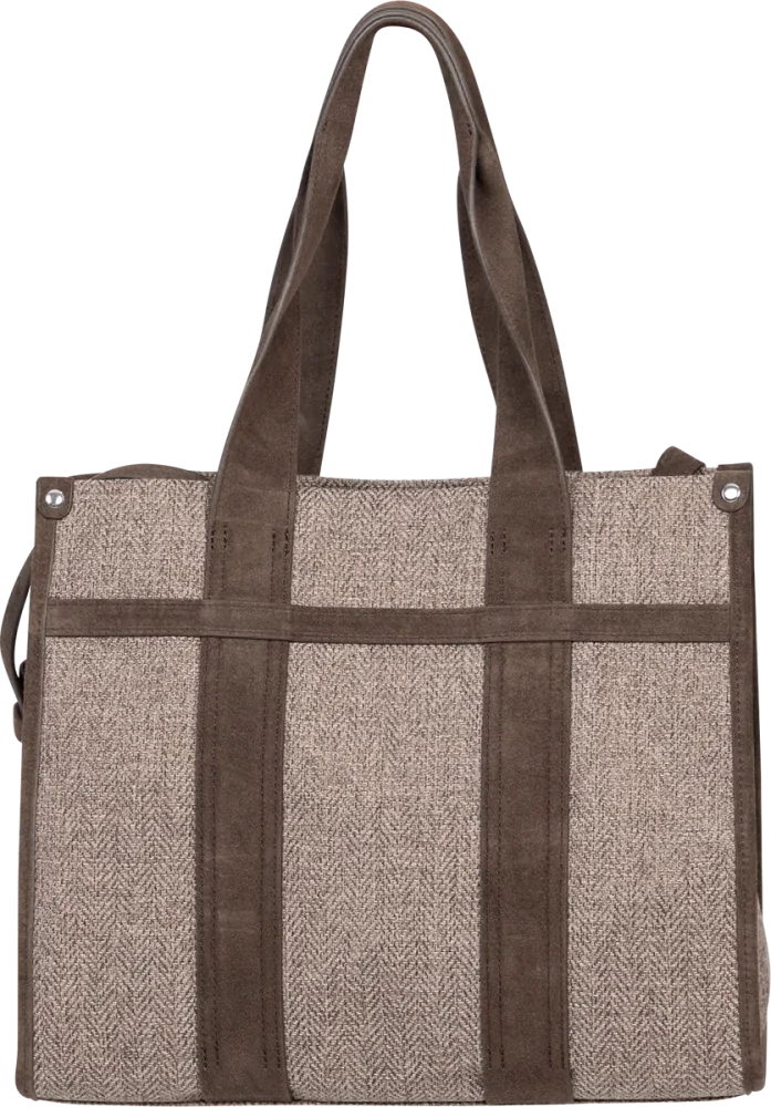 Cali Tote Herringbone - Truffle