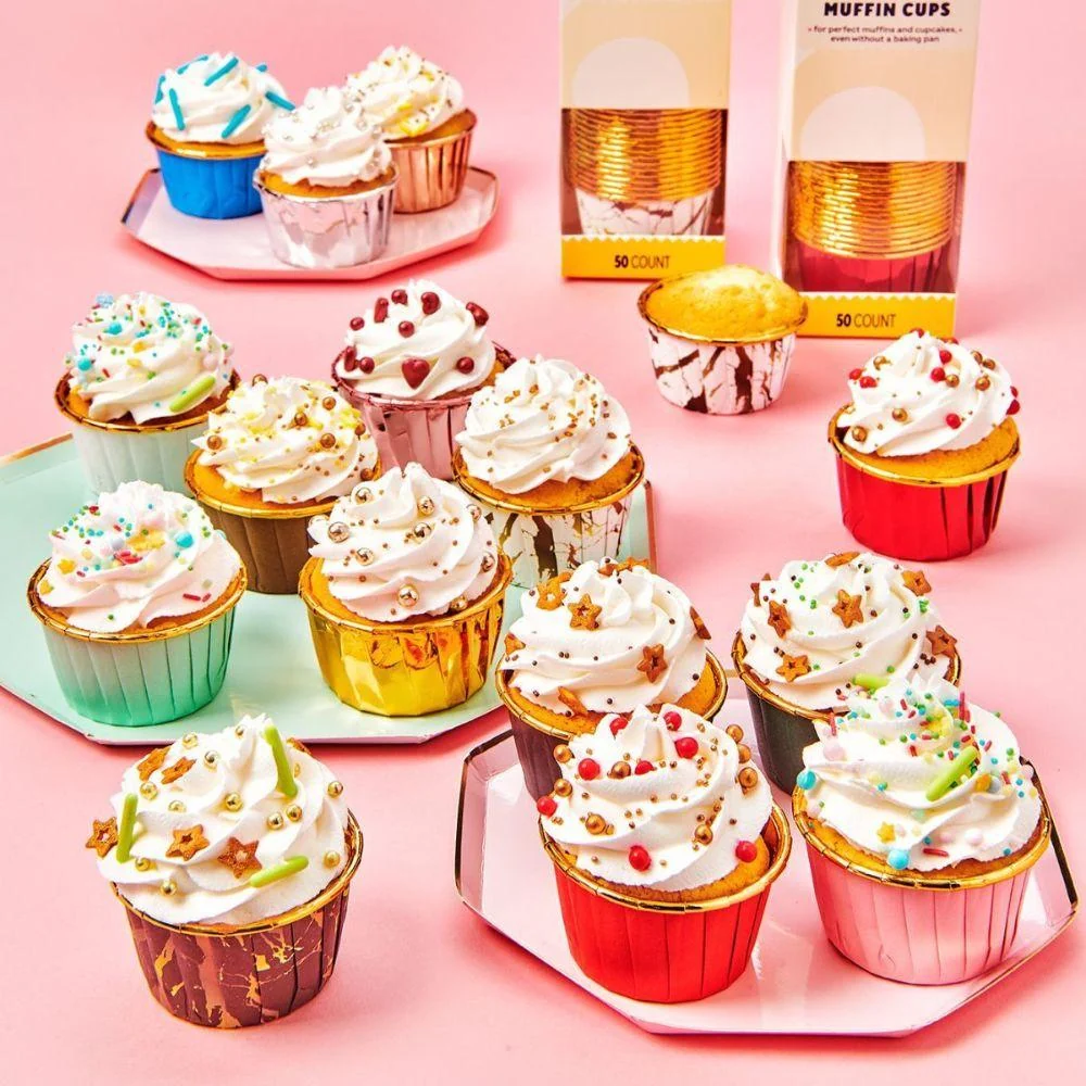 Wilton Muffinsformer, Nut cups -Svart marmor-, pk/50 - Bilde 3