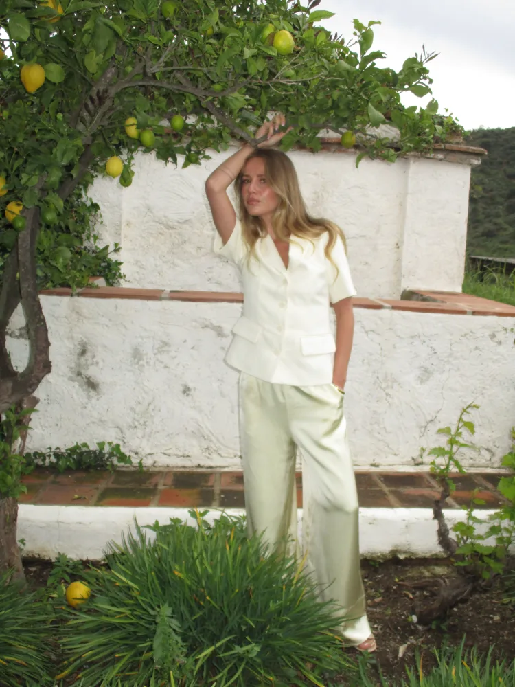 MA Short Sleeve Blazer - Butter Yellow - Bilde 2