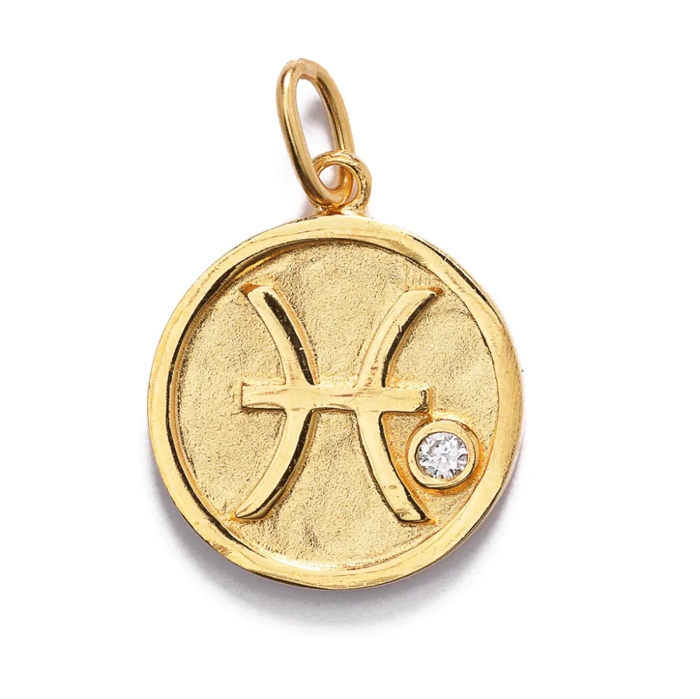 ANNI LU – ZODIAC PENDANT – GOLD PISCES