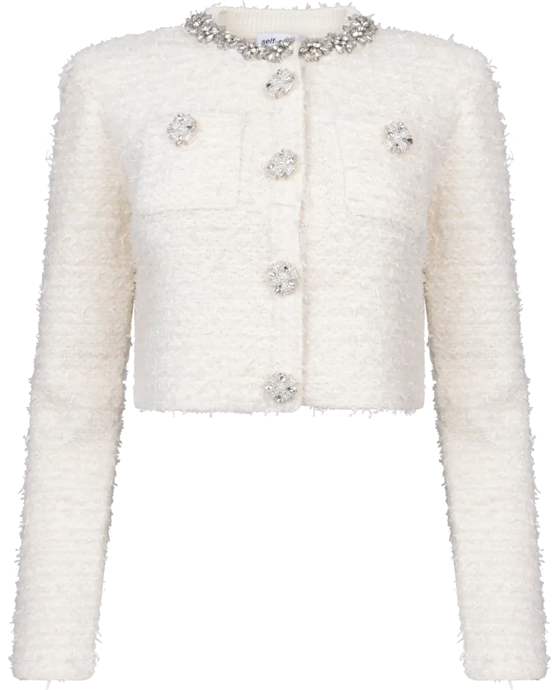 Textured Knit Cardigan - Cream - Bilde 3