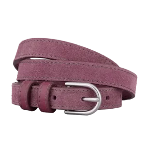 Suede Zoe Belt – Fig Red