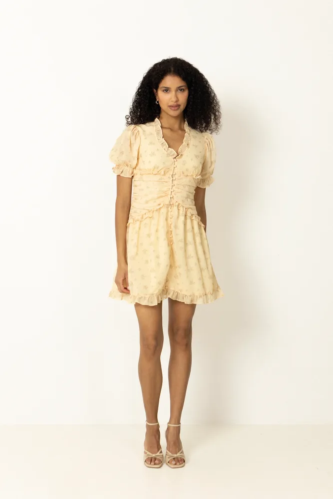Arielic Dress - Yellow Flower Print - Bilde 2