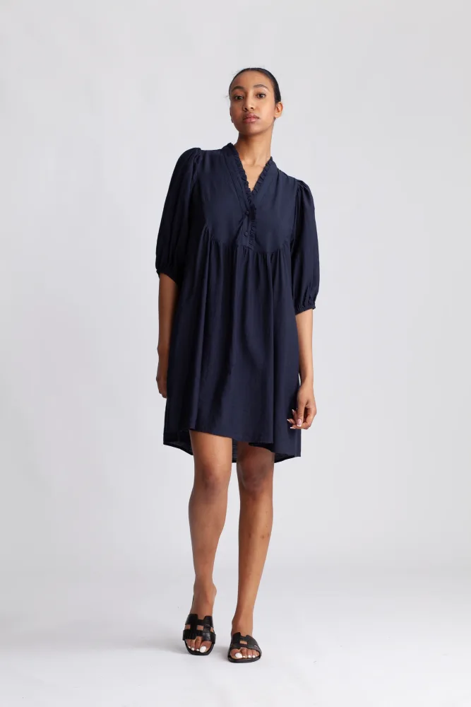 Heracc Midi Puff Dress - Ink - Bilde 2