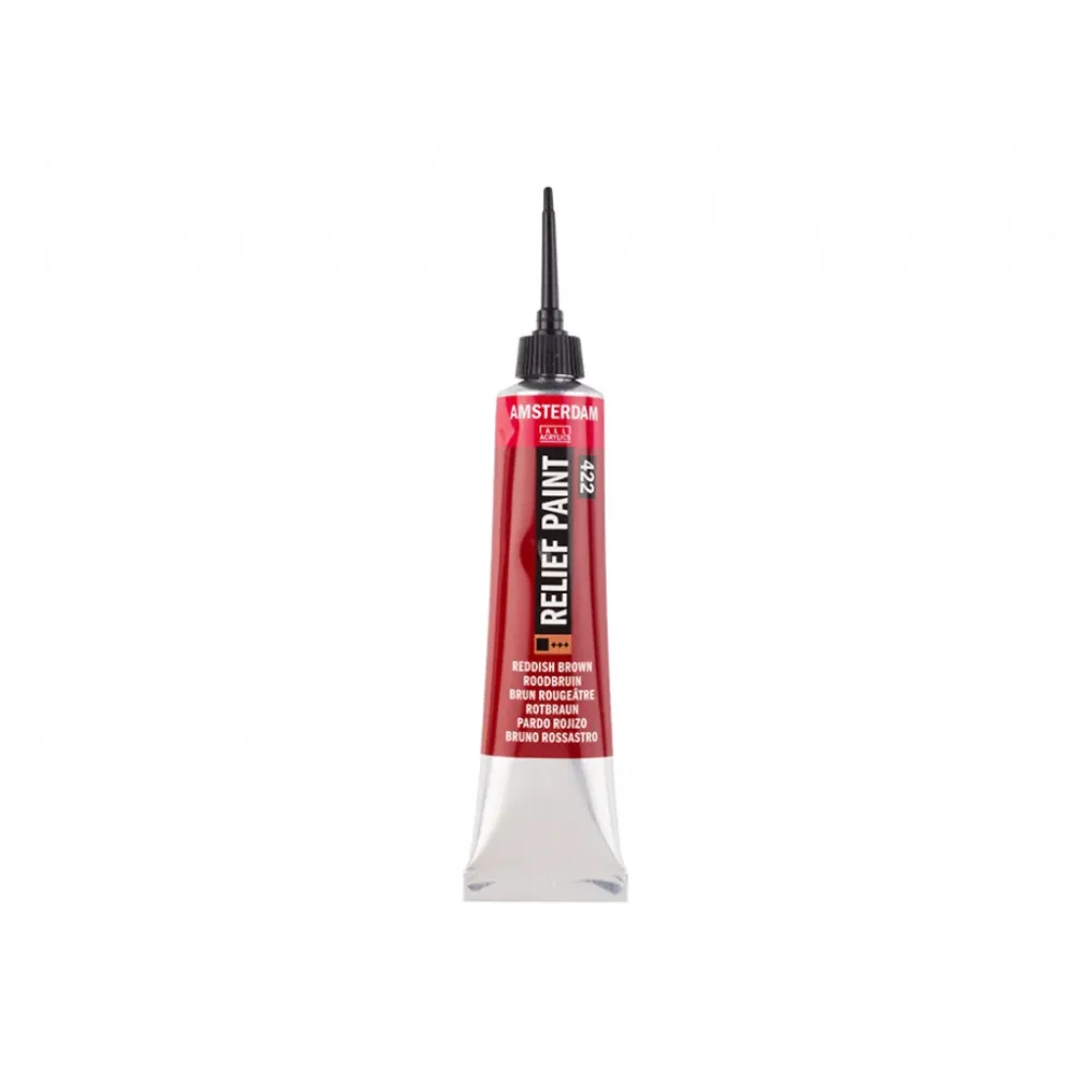 Amsterdam Relief Paint 20ml – 422 Reddish Brown Amsterdam Relief Paint 20ml – 422 Reddish Brown