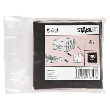 ANTISKLIPUTER STABILIT 100X100MM 4 STK SVART ANTISKLIPUTER STABILIT 100X100MM 4 STK SVART