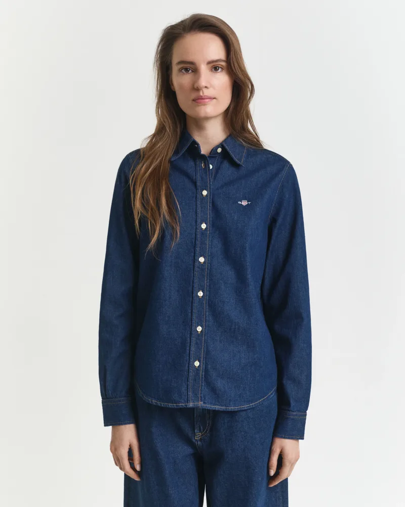 Reg Denim Shirt - Dark Blue