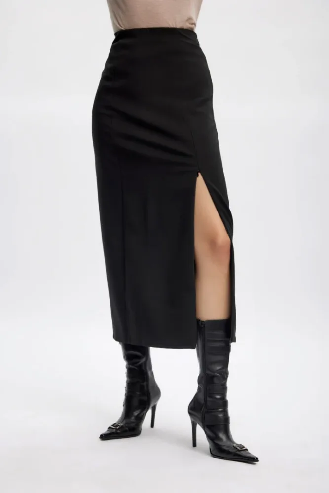 JoelleGZ HW Long Skirt - Black - Bilde 2