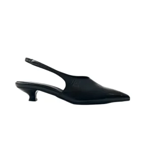Eros Leather Mules – Black
