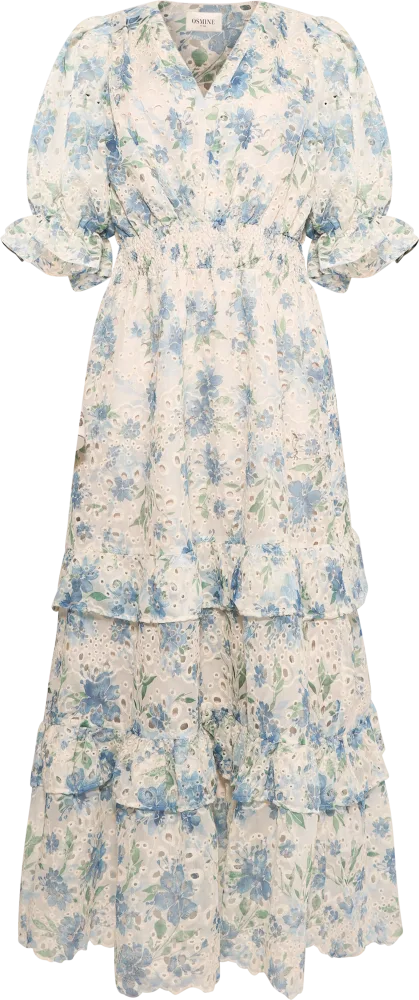 Nanni Flower Maxi Dress - Blue Flower - Bilde 2