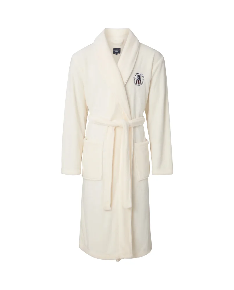 Lesley Fleece Robe - White