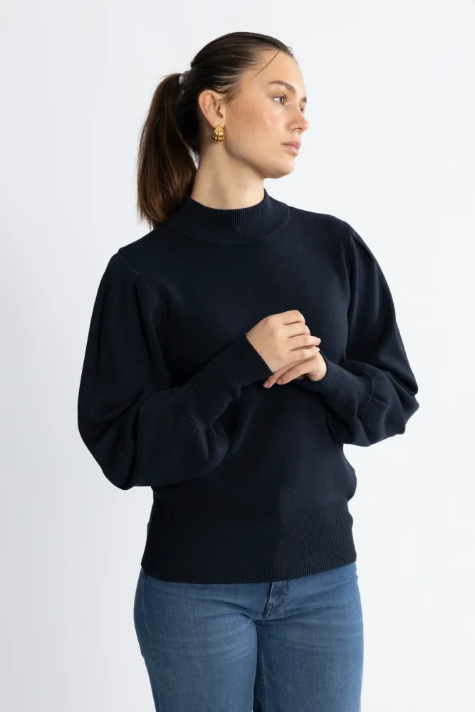Yasfonny Ls Knit Pullover - Navy Blazer - Bilde 3