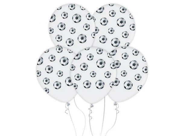 Latex ballonger - Fotball - 5 assortert pr pk - 12inch - Bilde 2