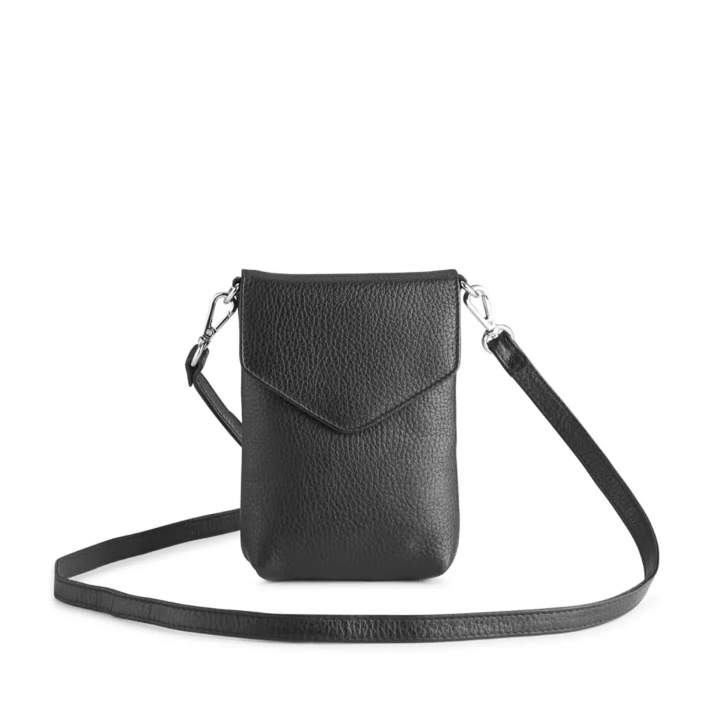 Carly Mobile Bag Grain – Black