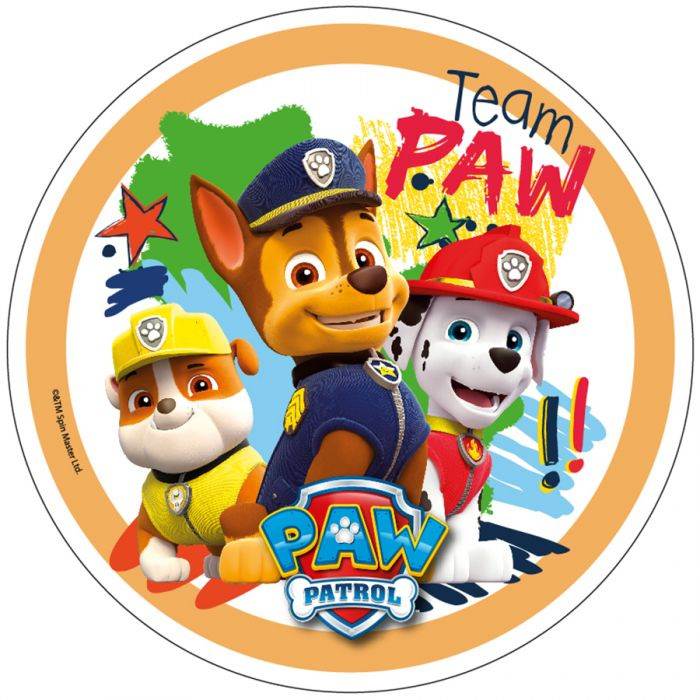 Kakebilde Wafer -Team Paw Patrol- 21cm Kakebilde Wafer -Team Paw Patrol- 21cm