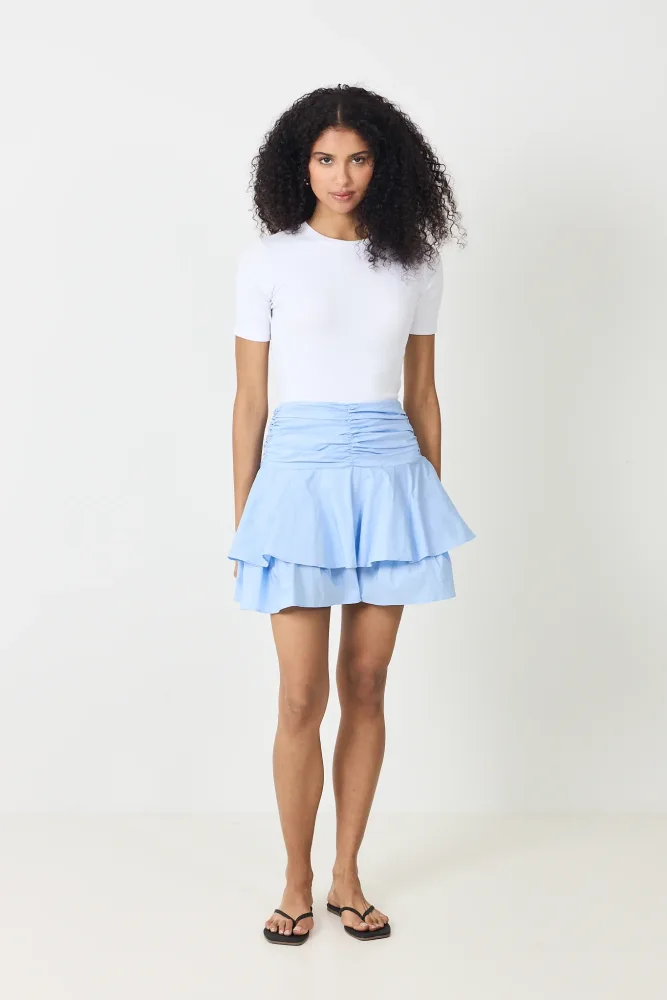 Janie Poplin Skirt - Light Blue - Bilde 2