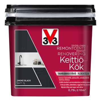 INTERIØRMALING V33 SMOKE BLACK MATT 750ML INTERIØRMALING V33 SMOKE BLACK MATT 750ML
