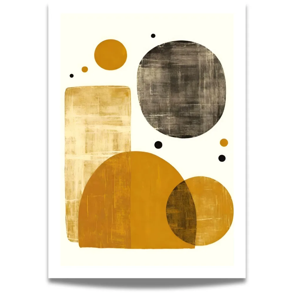 Golden Balance – moderne geometrisk plakat