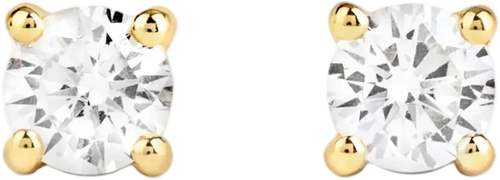 Studs Earrings 4mm - Gold - Bilde 3
