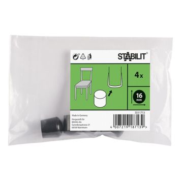 MØBELFOT STABILIT SVART 16MM 4STK MØBELFOT STABILIT SVART 16MM 4STK