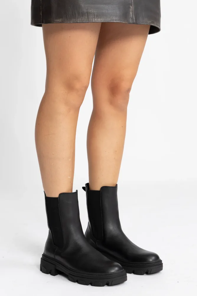 Cleo Chelsea Leather - Black - Bilde 3