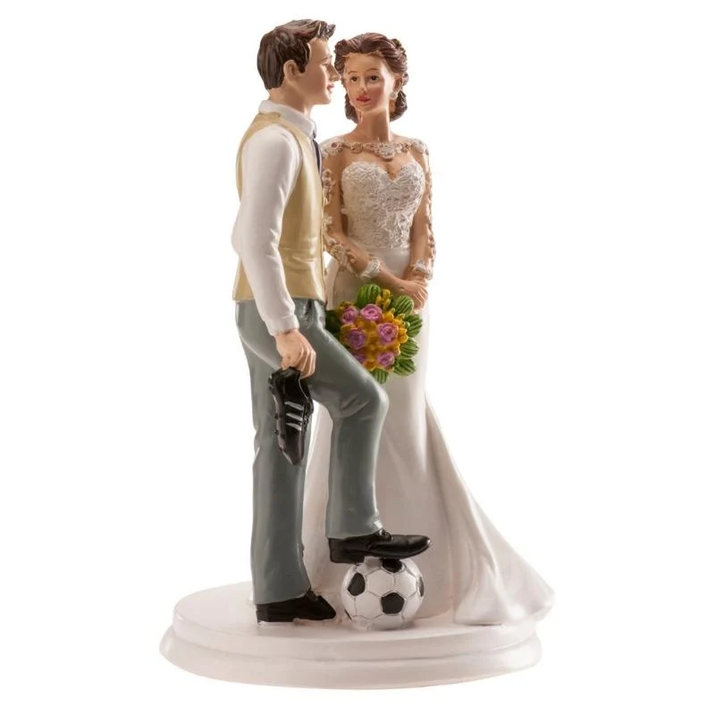 Kaketopp til bryllup -Fotball- 20cm - Bilde 2